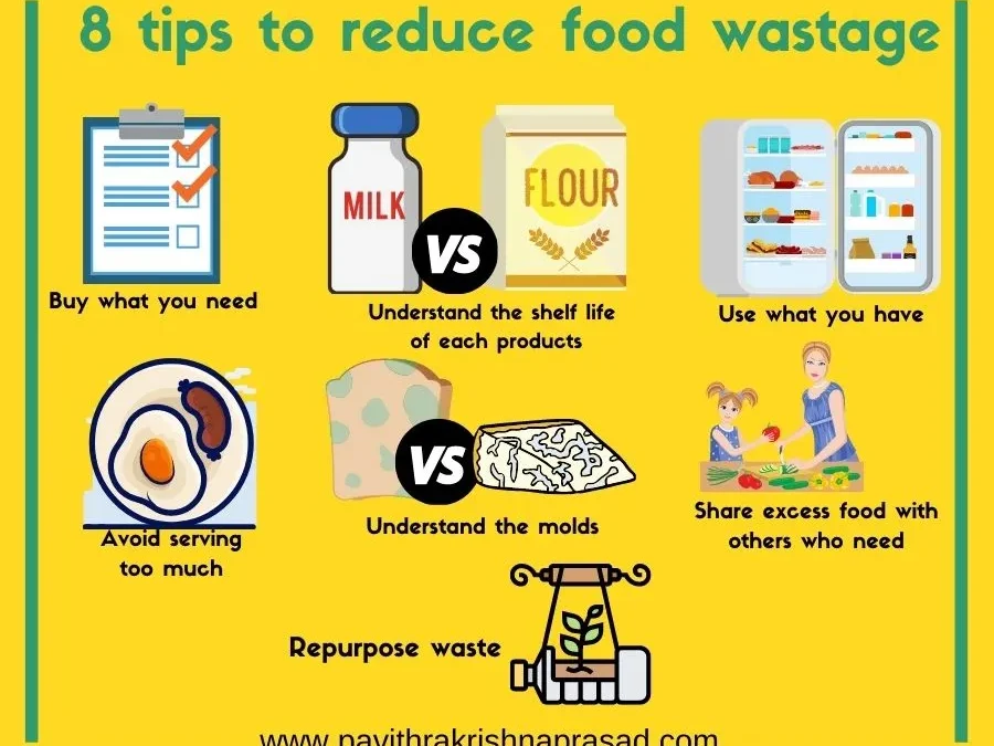 8 tips to reduce food wastage
